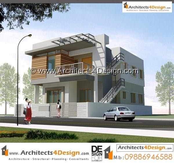 Sample 2 for 30x40 house plans north facing ground and 1st floor of 2bhk house plan design