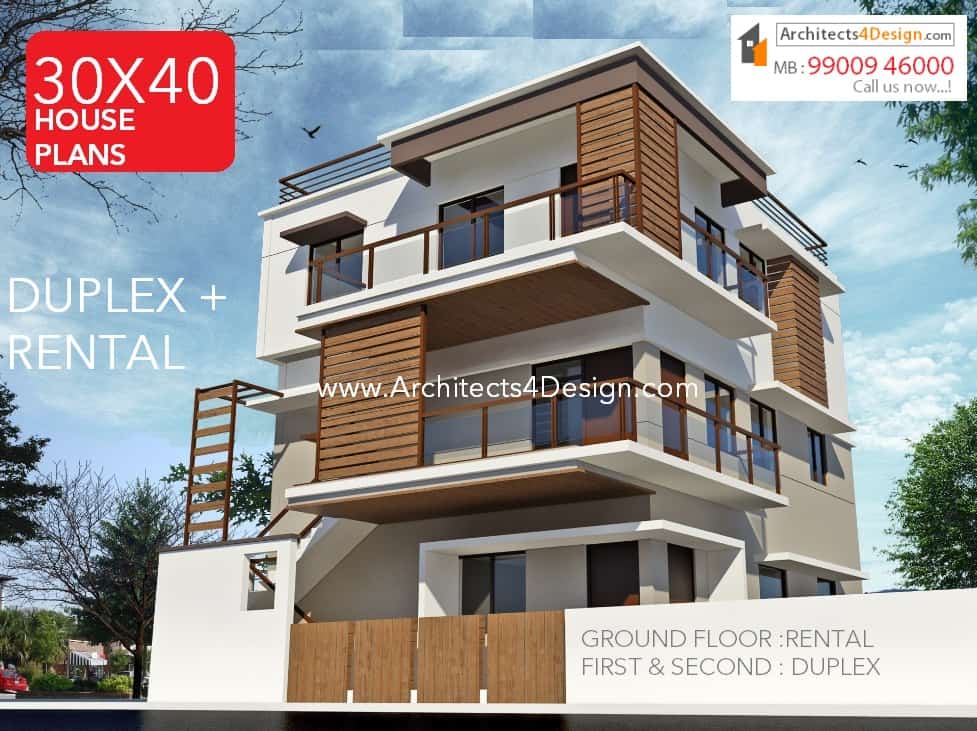 30×40 HOUSE PLANS in Bangalore for G+1 G+2 G+3 G+4 Floors 30×40 Duplex House  plans/House designs Floor Plans in Bangalore