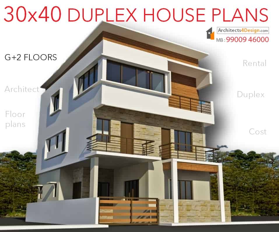 30×40 HOUSE PLANS in Bangalore for G+1 G+2 G+3 G+4 Floors 30×40 Duplex