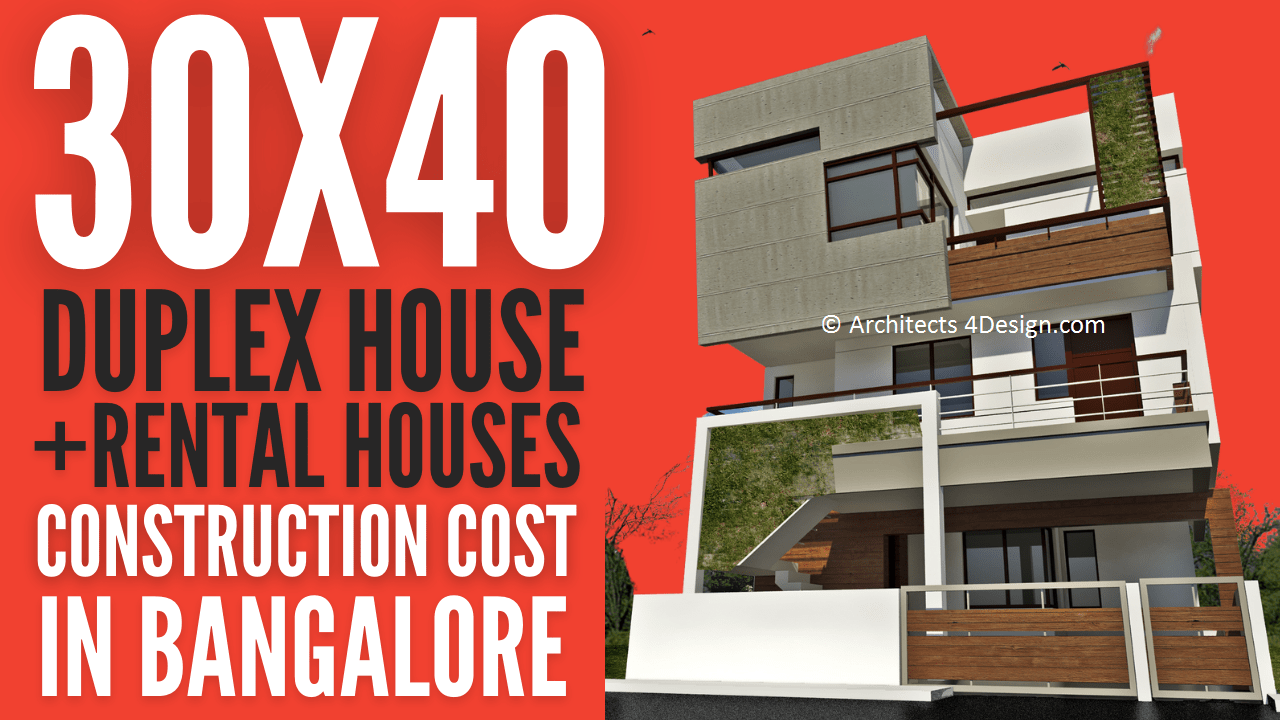 30x40 Duplex house construction cost in Bangalore rental house construction cost