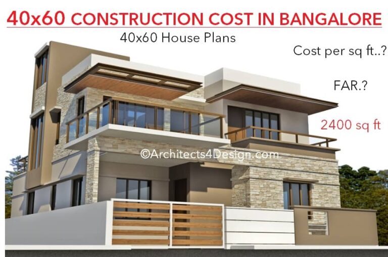 40×60 CONSTRUCTION COST in Bangalore 40×60 House Construction Cost in