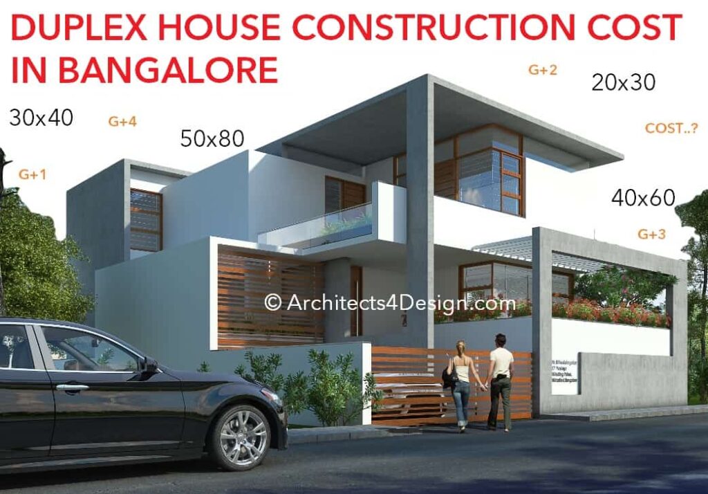 Duplex house construction cost in Bangalore