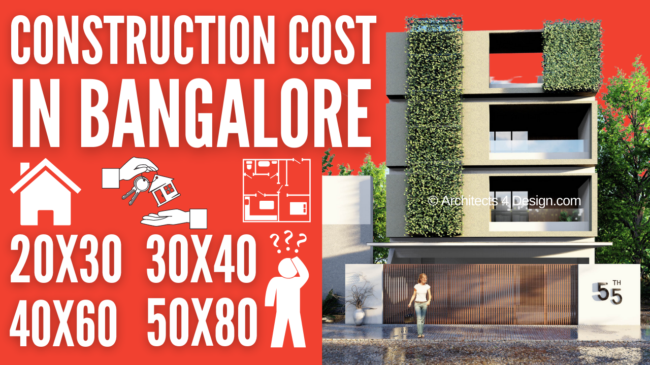 Construction cost in Bangalore for House construction in Bangalore 30x40 construction cost 20x30 50x80 40x60 cost of construction in Bangalore